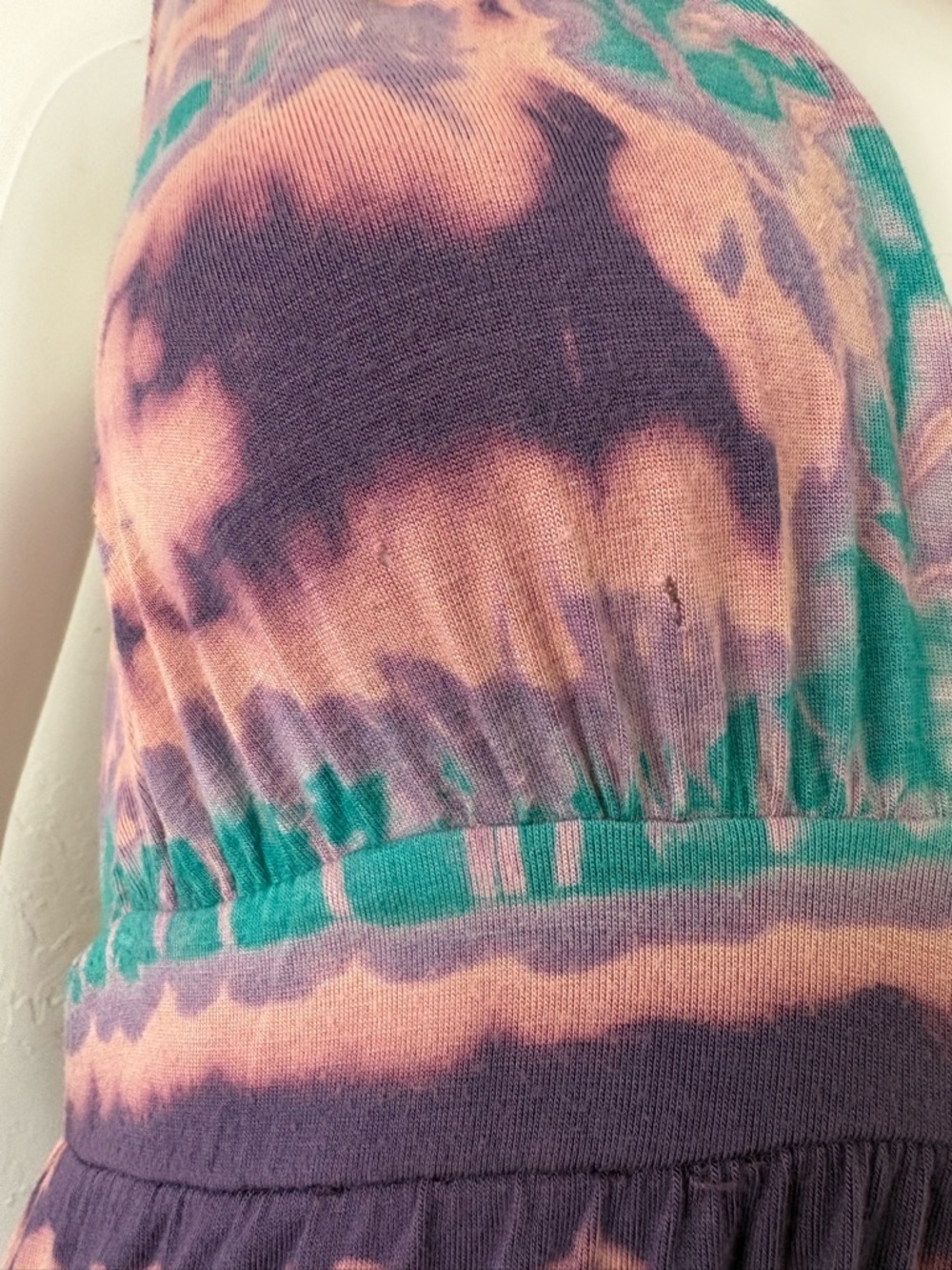 Gypsy 05 Pink and Teal Striped Tie-Waist Maxi Dress - Picture 3 of 5